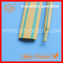125 Degree Yellow Green Stripped Heat Shrinkable Sleeving